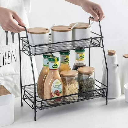 02-Tier Metal Kitchen & Bathroom Rack.