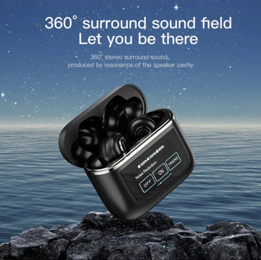 LCD Touch Screen EarBuds, Bluetooth Touch Control Noise Reduction EarBuds, Digital Wireless Bluetooth Earphones