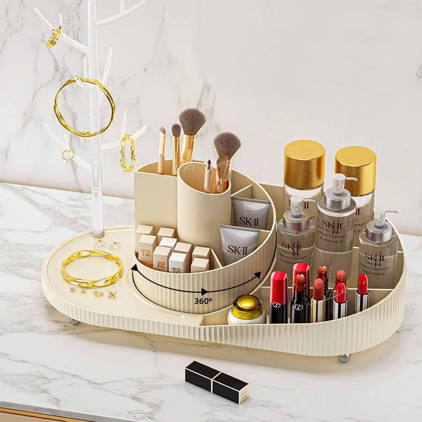 Luxury Rotating Makeup & Jewellery Organizer